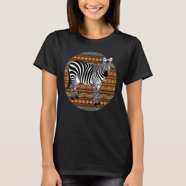 Camiseta Zebra Tshirt Para Homens Em África (Frente)