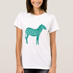 Camiseta Zebra - Turquesa e Aqua
