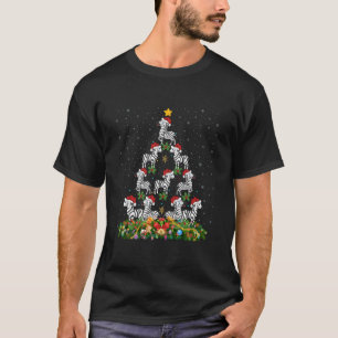 Camiseta Zebra Xmas Tree Gift Santa Hat Zebra Natal