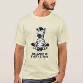 Camiseta Zebra Zen - Meditação Engraçada