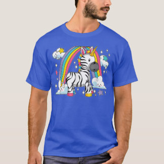 Camiseta Zebracorn Africa Zoo Animal Rainbow Fairytale Unic