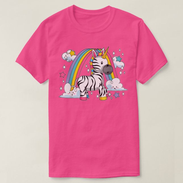 Camiseta Zebracorn Africa Zoo Animal Rainbow Fairytale Unic (Frente do Design)