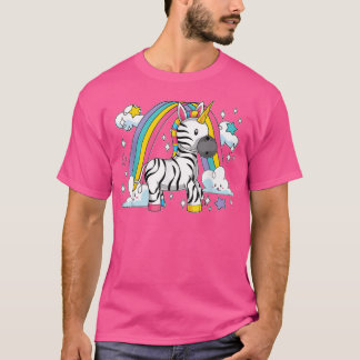 Camiseta Zebracorn Africa Zoo Animal Rainbow Fairytale Unic