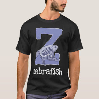 Camiseta Zebrafish Alphabet Letter Fish Kids