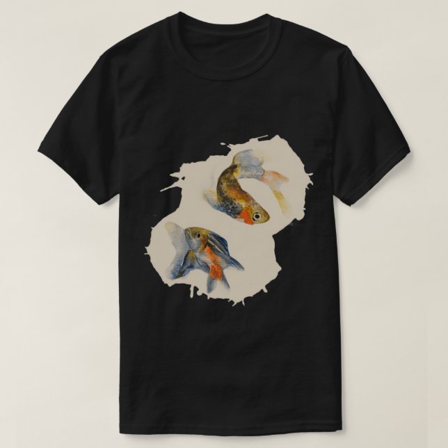 Camiseta zebrafish Danio rerio watercolor (Frente do Design)