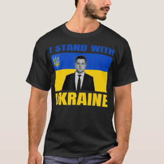 Camiseta Zelensky Presidente I Stand Com A Ucrânia
