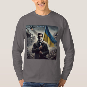 Camiseta Zelenskyy apoia camiseta-camiseta masculino ucrani