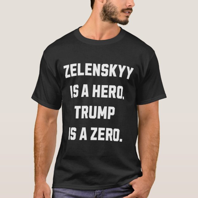 Camiseta Zelenskyy É Um Herói.  (Frente)