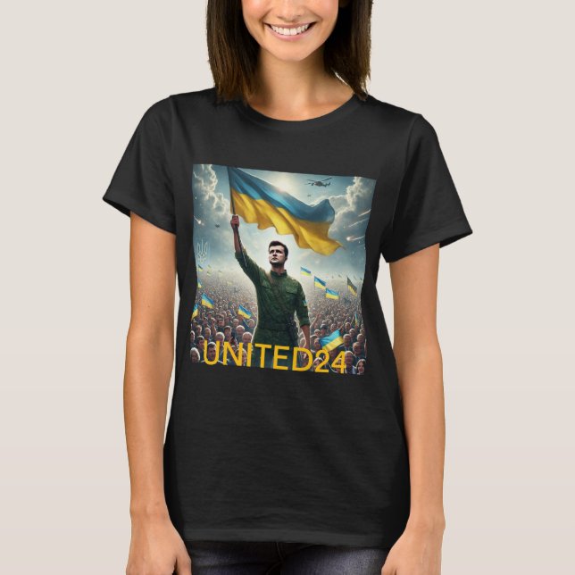 Camiseta Zelenskyy lidera pela paz global (Frente)