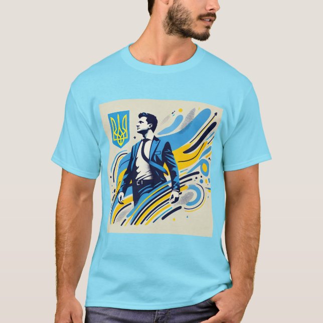 Camiseta Zelenskyy Reconstruindo o Suporte à Liberdade da U (Frente)