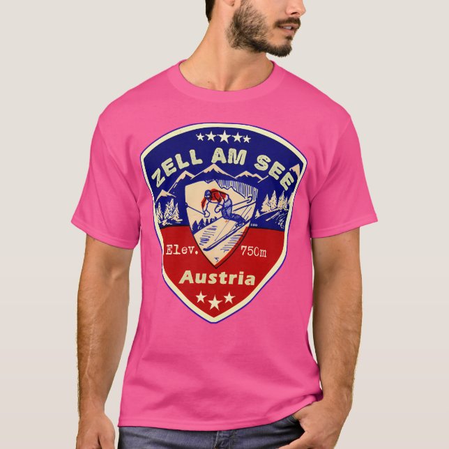Camiseta Zell Am See Austria Skiting Ski Mountain Skitain S (Frente)