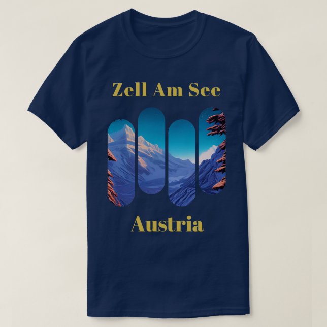 Camiseta Zell Am Ver ski Áustria 6 (Frente do Design)
