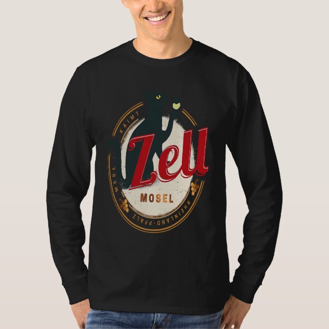 Camiseta Zell with Cat Vintage Moselle Rhineland Palatinate (Frente)