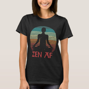 Camiseta Zen Af Vintage Meditação Yoga Citação Para Homens