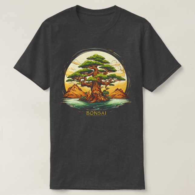 Camiseta Zen Bonsai Art Bonsai Tree (Frente do Design)
