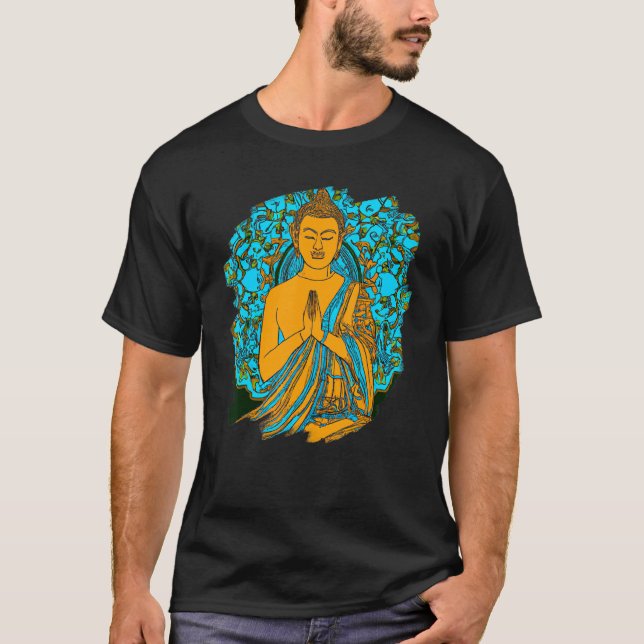 Camiseta Zen Buddha Mandala Spiritual Asian Style Meditatio (Frente)