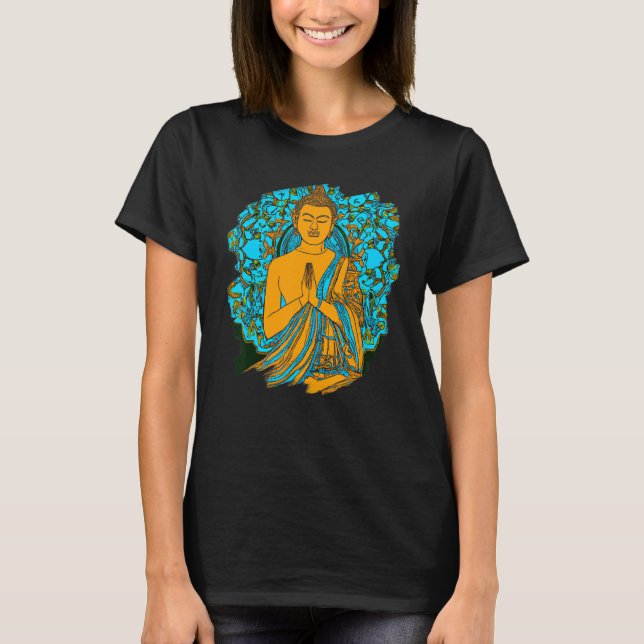 Camiseta Zen Buddha Mandala Spiritual Asian Style Meditatio (Frente)