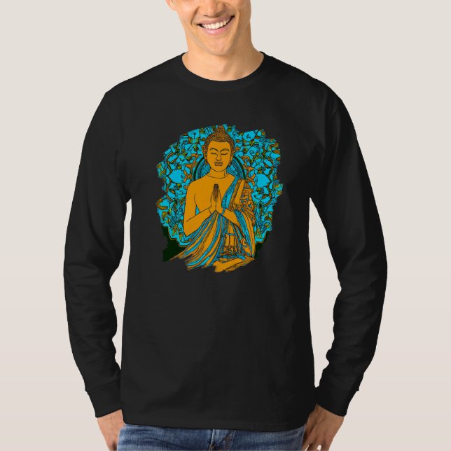 Camiseta Zen Buddha Mandala Spiritual Asian Style Meditatio (Frente)