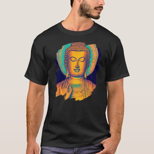 Camiseta Zen Buddha Mandala Spiritual Asian Style Meditatio (Frente)