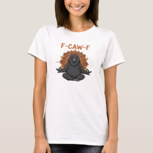 Camiseta Zen Crow F Caw F Raven Fcawf Meditação Funny Yoga