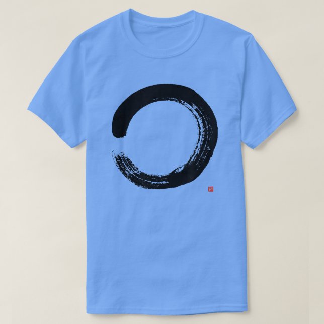 Camiseta Zen Enso Artístico Japonês Enso Circle Pintura (Frente do Design)