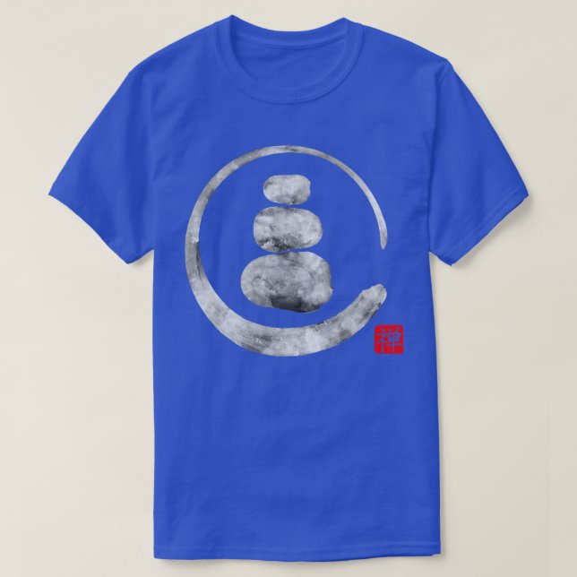 Camiseta Zen Enso Circle e Zen Stones (Frente do Design)