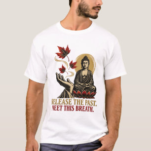 Camiseta Zen Folhas de Outono Presente Respiração