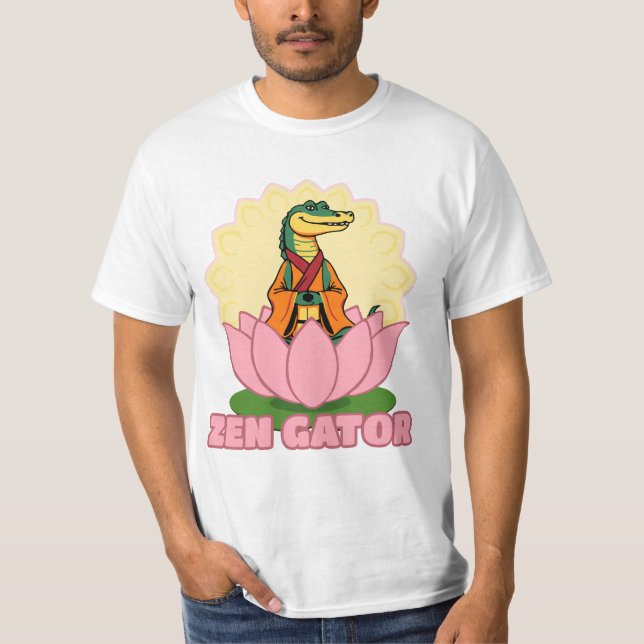 Camiseta Zen Gator T-shirt design (Frente)