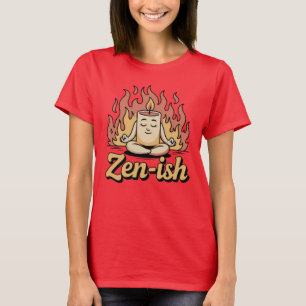 Camiseta Zen-ish Design de Vela Caótica e Divertida para