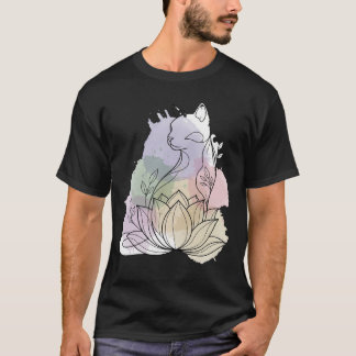 Camiseta Zen Lotus Cat