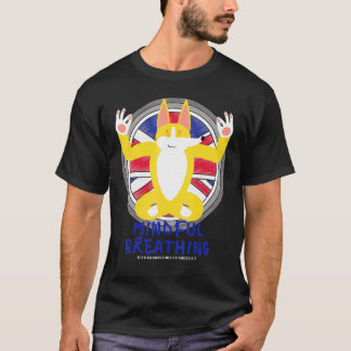 Camiseta Zen Meditando Corgi Peace Lovness Meditat