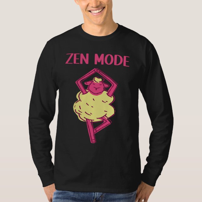 Camiseta Zen sheep Yoga  Animals Workout Calm (Frente)