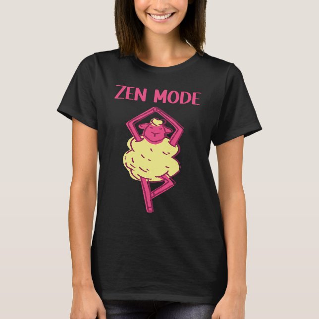 Camiseta Zen sheep Yoga  Animals Workout Calm (Frente)