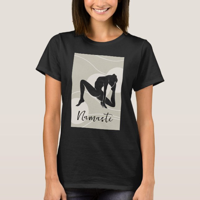 Camiseta Zen silhouette yoga meditação health namaste (Frente)