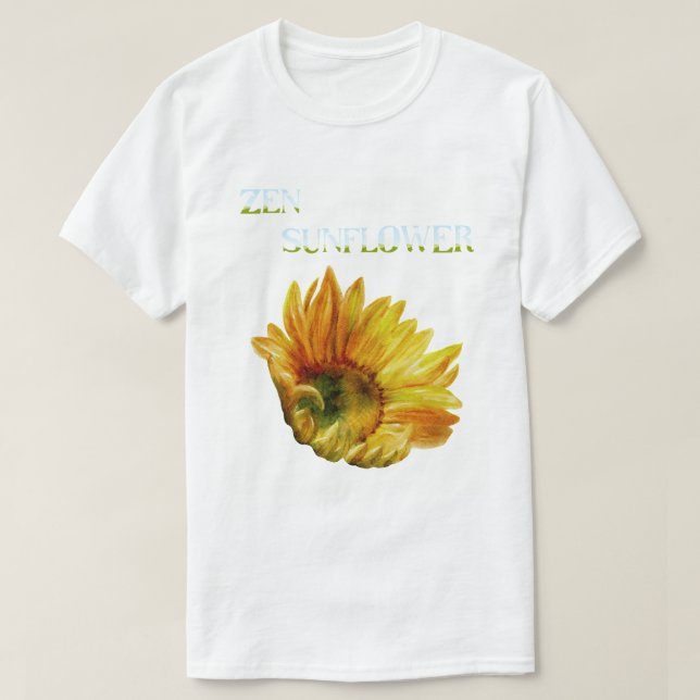 CAMISETA ZEN SUNFLOWER (Frente do Design)