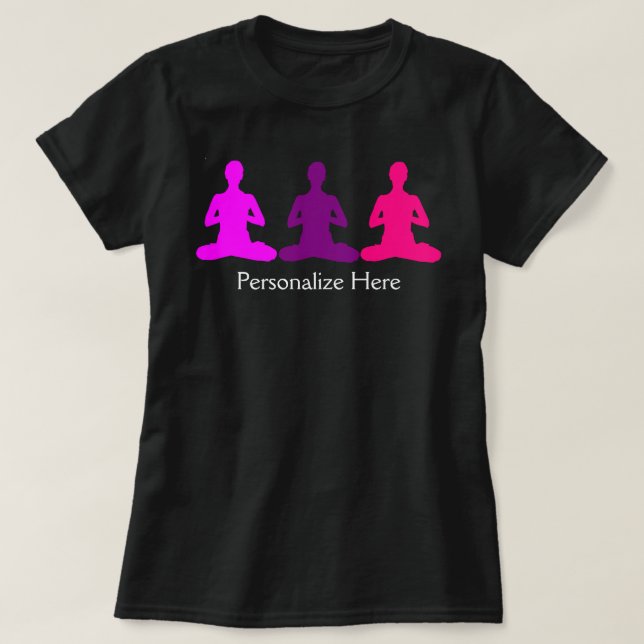 Camiseta Zen Yoga Lotus Meditation Neon Color (Frente do Design)