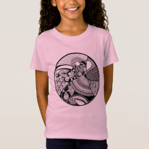 Camiseta Zendala abstrato no círculo