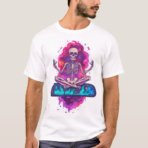 Camiseta Zênite até os Ossos � Esqueleto de Yoga Espacial E