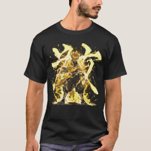 Camiseta zenitsu agatsuma Matador de Demônios