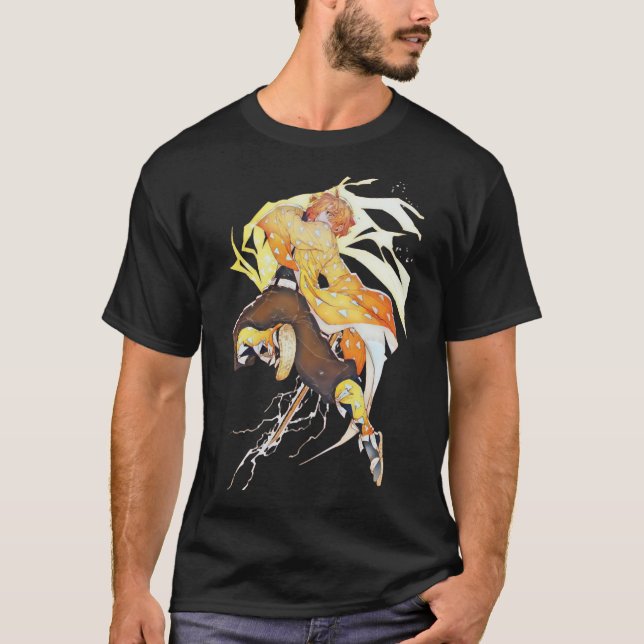 Camiseta Zenitsu demon Slayer T-Shirt (Frente)
