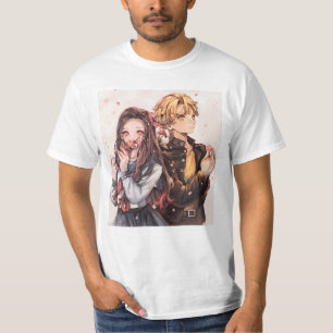 Camiseta Zenitsu e Nezuko