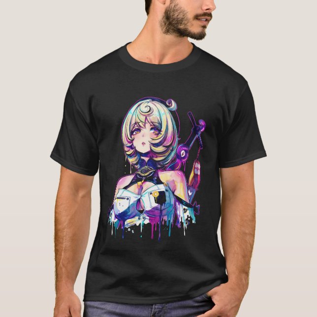 Camiseta Zenless Zone Zero Yidhari Murphy Vaporwave Estétic (Frente)