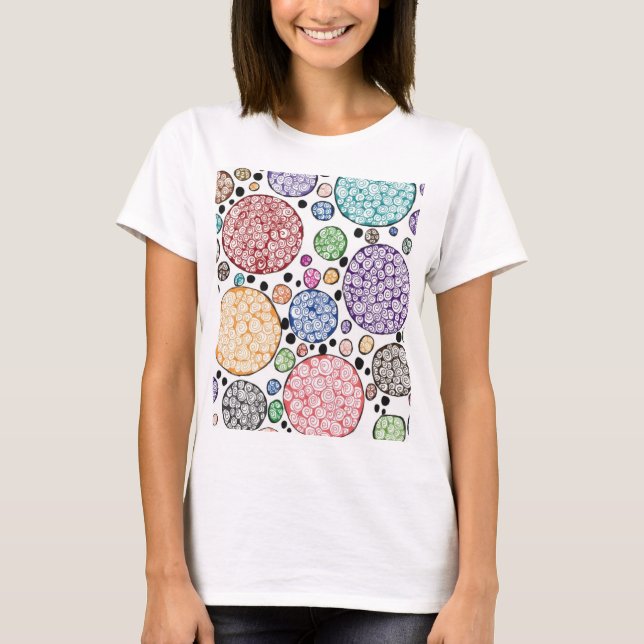 Camiseta Zentangle circles pattern (Frente)