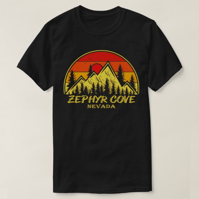 Camiseta Zephyr Cove Nevada Montanhas Nv Hike Hike (Frente do Design)