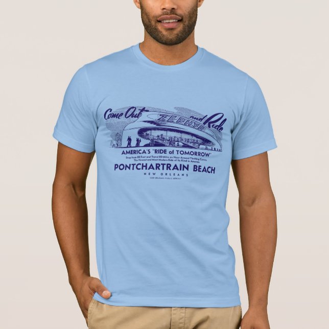 Camiseta Zephyr na Praia de Pontchartrain (Frente)