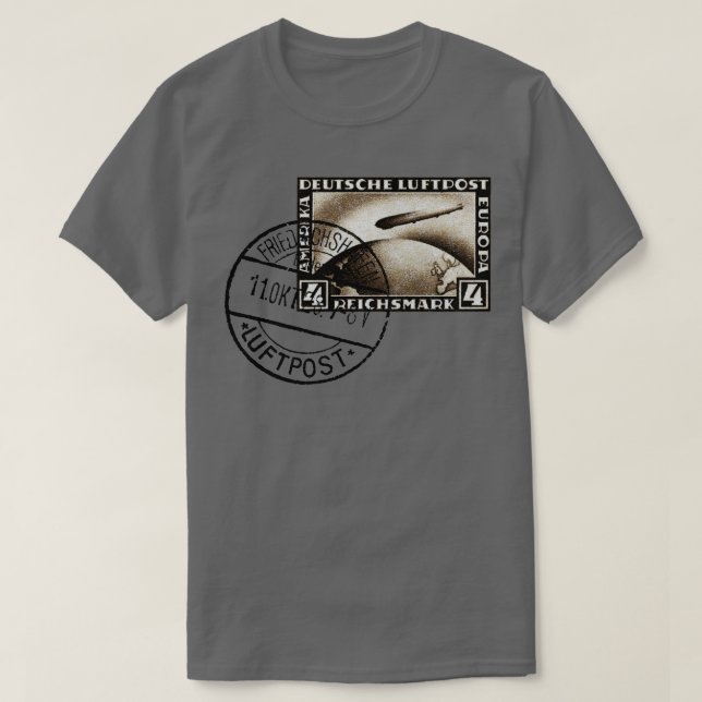 Camiseta Zeppelin Airmail 1928 (Frente do Design)