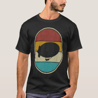 Camiseta Zeppelin Retro Vintage Pôr-do-Sol Dirigible Aeróst