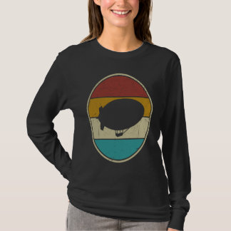 Camiseta Zeppelin Retro Vintage Pôr-do-Sol Dirigível Aerost