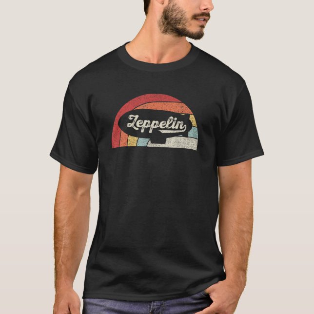 Camiseta Zeppelin Vintage Retro Zeppelin Shirt Dirigible Ai (Frente)