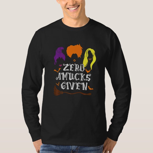 Camiseta Zero Amucks Dado Amuck Com Morcego Halloween Bruxa (Frente)
